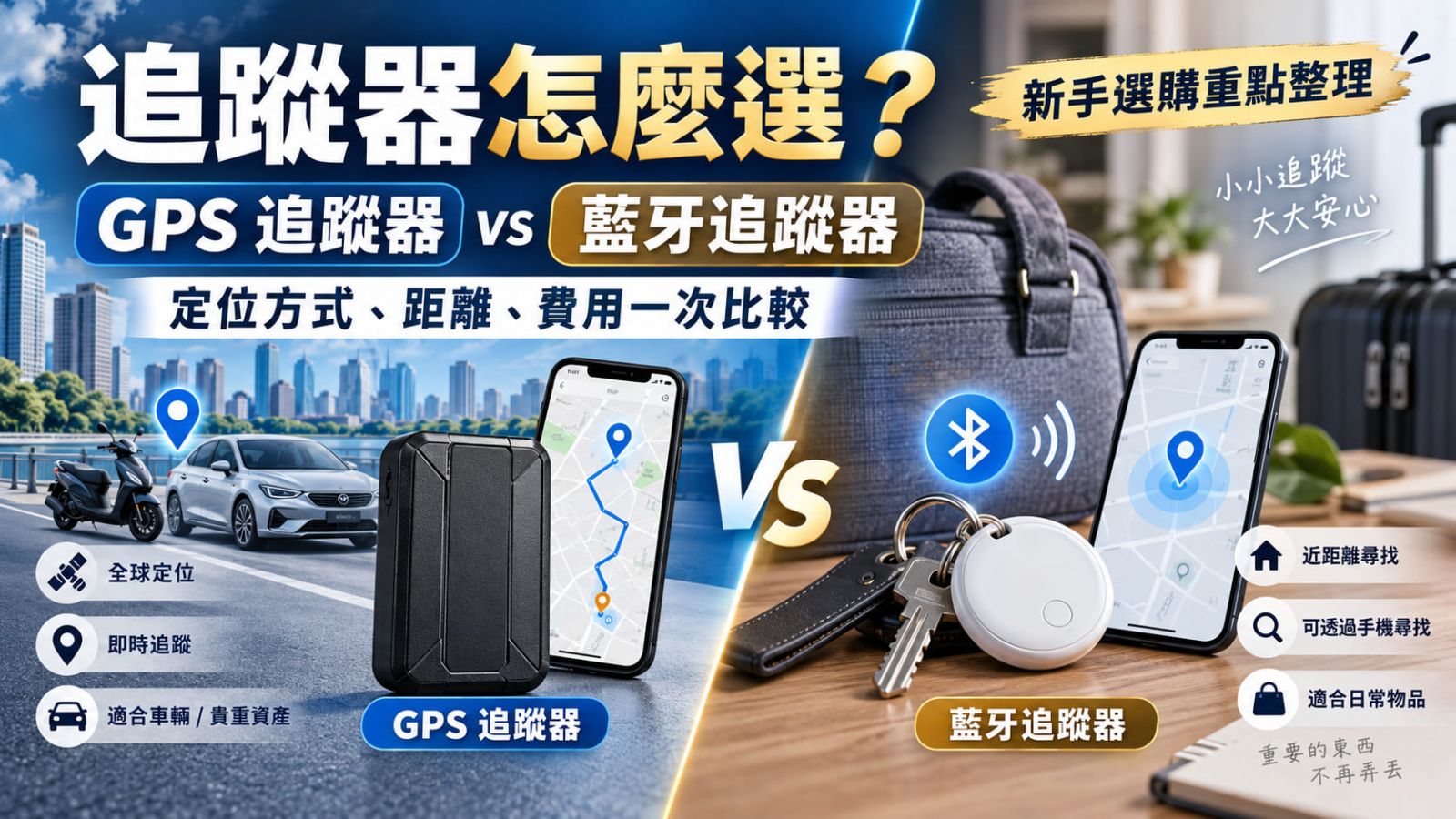 追蹤器怎麼選?GPS 追蹤器 vs 藍牙追蹤器,從定位方式、距離到費用一次比較