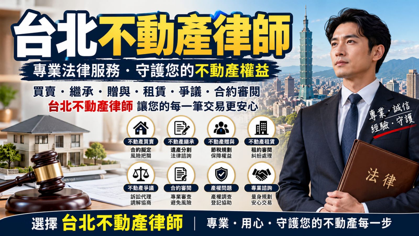 台北不動產律師怎麼找?房屋買賣、產權糾紛與法律諮詢完整指南